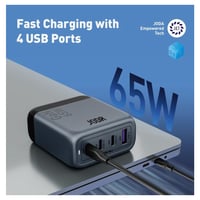 منصة شحن جودا فولتيكس بقوة 65 واط بثلاث منافذ تايب...