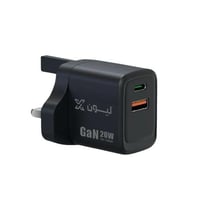 شاحن جداري ليون اكس بقوة 20 واط بمنفذ تايب سي ومنف...