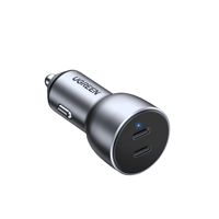 شاحن سيارة يوجرين بمنفذين تايب سي بقوة 40 واط - رم...