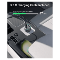 شاحن سيارة انكر بمنفذين تايب سي ومنفذ يو اس بي مع...