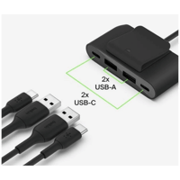 منصة شحن بيلكن تايب سي 4 منافذ منفذين تايب سي ومنف...