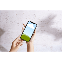 هاتف مع خلفية جميلة اعلانية