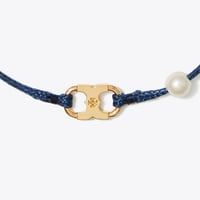 سوار توري بورش خيط كحلي توري ذهبي مع اللؤلؤه