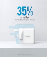 فيش جداري أنكر 1 PD تايب سي 60 واط ابيض