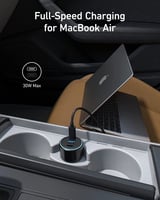 شاحن سيارة سريع بمنفذين يو اس بي سي 50 واط من آنكر