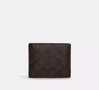 محفظة رجالية من كوتش باللون الاسود والبني