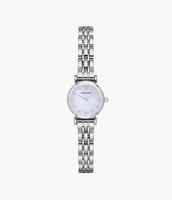 ساعة نسيائية من امبورلو ارماني باللون الفضي