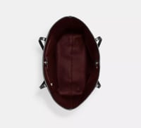 حقيبة توت كبيرة باللون الرمادي والاسود من كوتش