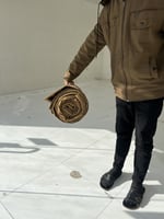 فرشه ابو طير عنابي 3 في 2 تايلندي جلد ضد الماء