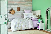 طقم مفارش مزدوج كوين Reveal لون بنفسجي