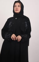 عباية مناسبات شك وتطريز اسود