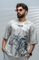 تيشرت أبيض بتصميم شخصية الوحش رقم 8