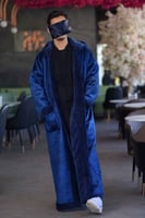 فروة شتوية كحلي ساده