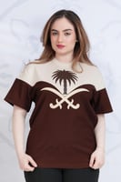 تيشرت التأسيس تصميم النخله اوفر سايز