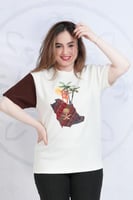 تيشرت التأسيس اوفر سايز برسم الخريطة والنخل