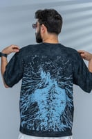 تيشرت أسود بتصميم شخصية إيرين ييغر