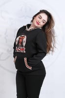 بلوفر التأسيس نسائي بتدخيلات السدو ورسم الزي العسي...