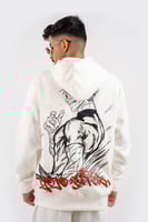 هودي ابيض بتصميم شخصية غوجو