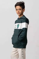 بلوفر أخضر أطفال بهوية نادي الأهلي