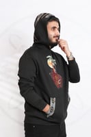 بلوفر التأسيس رجالي بطباعة خريطة السدو والنخل