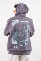 هودي رمادي بتصميم شخصية إيرين ييغر