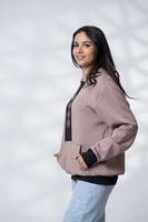 بلوفر شتوي أسود مع لحمي نسائي