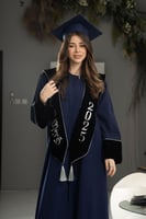 طقم عباية تخرج (كحليXأسود)