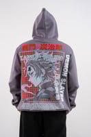 هودي رمادي بتصميم شخصية تانجيرو كامادو