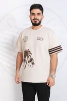 تيشرت التأسيس رجالي اوفر سايز بتفاصيل ع الكم