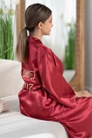 روب عرائس عنابي سادة