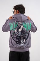 هودي رمادي بتصميم شخصية رورونوا زورو