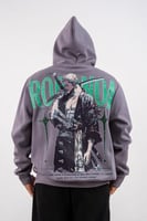 هودي رمادي بتصميم شخصية رورونوا زورو