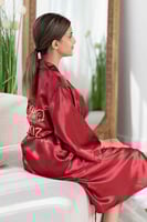 روب عرائس عنابي سادة