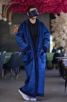 فروة شتوية كحلي ساده