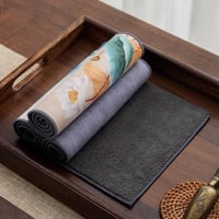 كوستر قهوة قماشي | بساط قهوة بطابع فني لبار القهوة