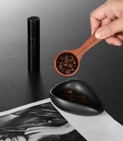 طقم ادوات وزن القهوة من ثلاث قطع - أسود