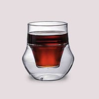 كوب قهوة اسبريسو زجاجي مفرغ دبل قلاس