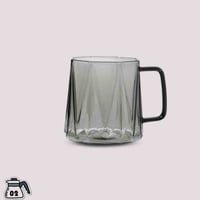 سيرفر قهوة زجاجي اسود شفاف سعة 450 مل