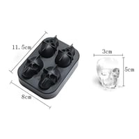 قالب ثلج الجمجمة | قالب ثلج سيليكون من جزئين