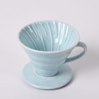 قمع تقطير سيراميك مموج مع مقبض Ceramic coffee drip...