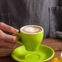 كوب اسبريسو سيراميك مع صحن سعة 80 مل