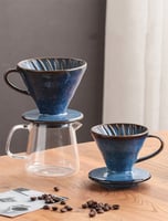 قمع قهوة سيراميك ملون بتصميم كلاسيكي