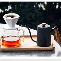 ابريق تقطير 600 مل بمقبض وغطاء خشبي