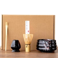 طقم أدوات صنع الماتشا سيراميك ملون