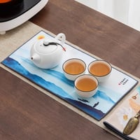 كوستر قهوة قماشي | بساط قهوة بطابع فني لبار القهوة