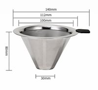 فلتر تقطير وترشيح القهوة معدني مقاس 01