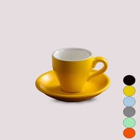 كوب اسبريسو سيراميك مع صحن سعة 80 مل