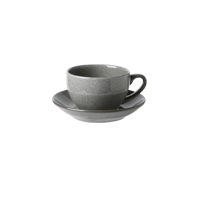 كوب قهوة سيراميك مع صحن لمشروبات الكابتشينو