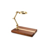 استاند v60 خشبي | حامل اقماع ذهبي