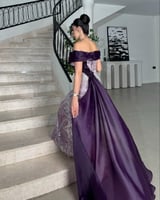 فستان خامه تفته استرتش مغطى بتل